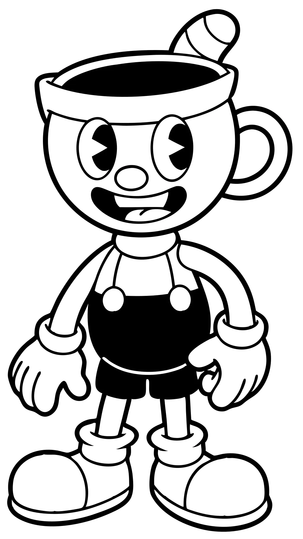 Páginas para colorear de Cuphead y Mugman